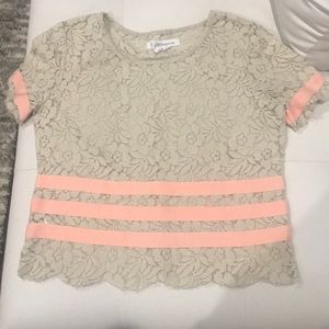 Bcbg lace floral top